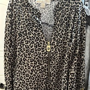 NWOT michael kors long sleeve blouse half zip